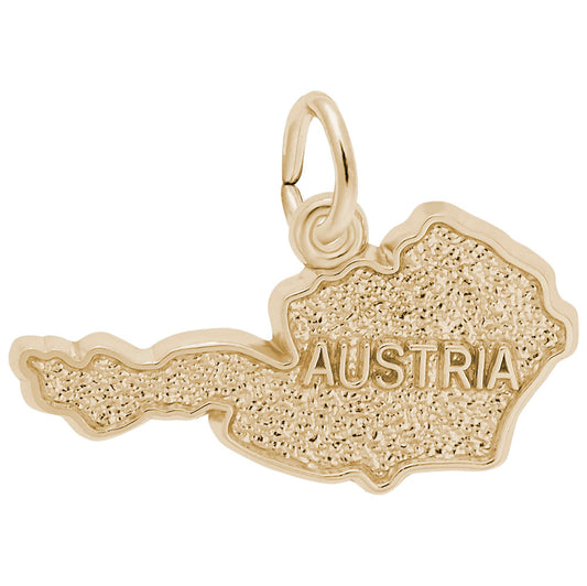 Austrian Map Charm - Travel Souvenir Jewelry for Adventurers 6550