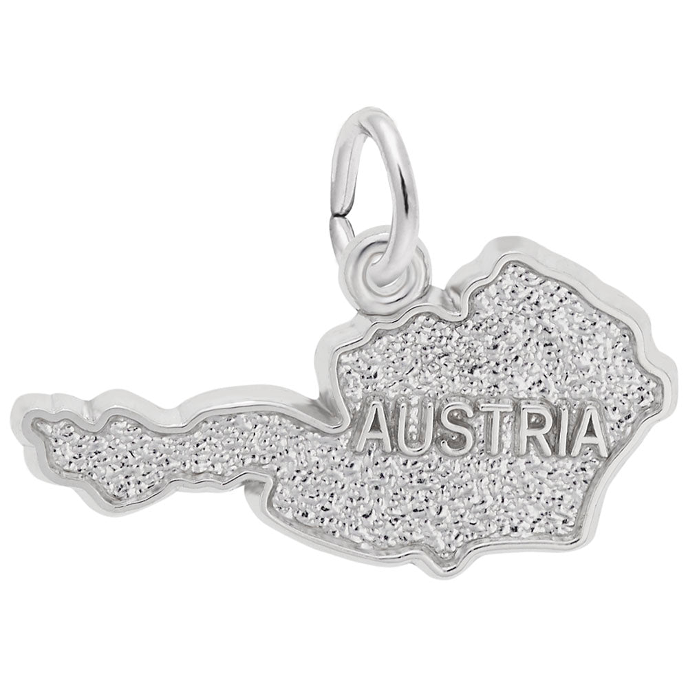 Austrian Map Charm - Travel Souvenir Jewelry for Adventurers 6550