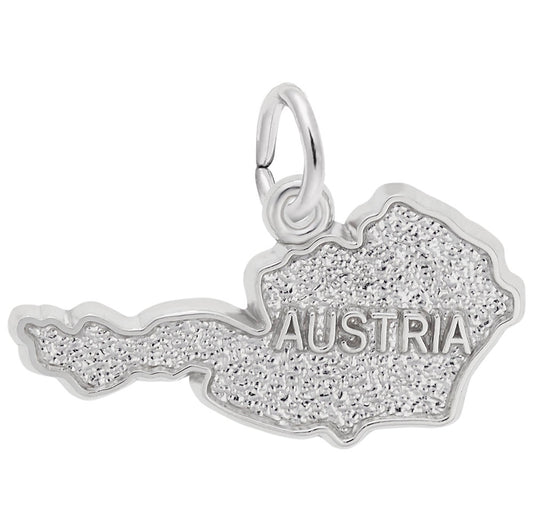 Austrian Map Charm - Travel Souvenir Jewelry for Adventurers 6550