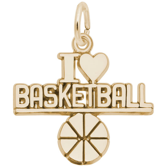 I Love Basketball Charm - Perfect Gift for Basketball Fans 6557