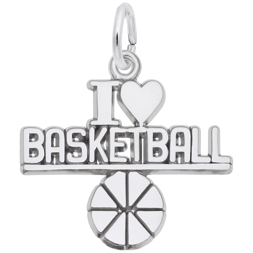 I Love Basketball Charm - Perfect Gift for Basketball Fans 6557