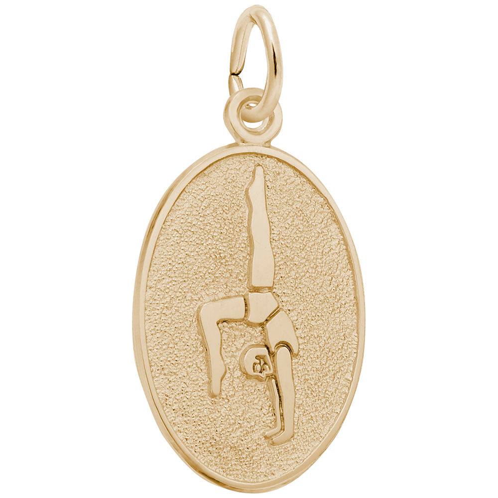 Personalized Gymnast Oval Disc Charm - Perfect for Sports Lovers 6558