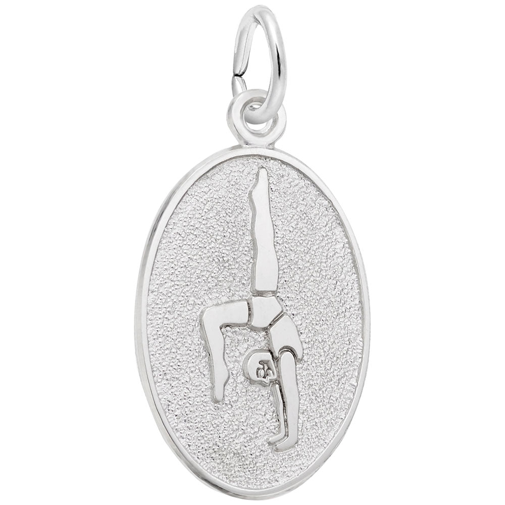Personalized Gymnast Oval Disc Charm - Perfect for Sports Lovers 6558