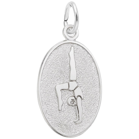 Personalized Gymnast Oval Disc Charm - Perfect for Sports Lovers 6558