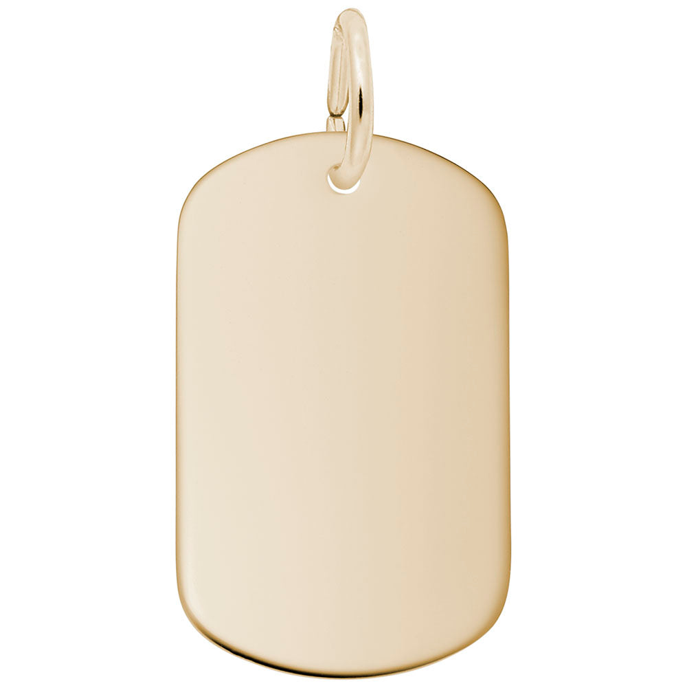 Personalized Small Dog Tag Charm - Custom Pet ID Disc Silhouette 6564