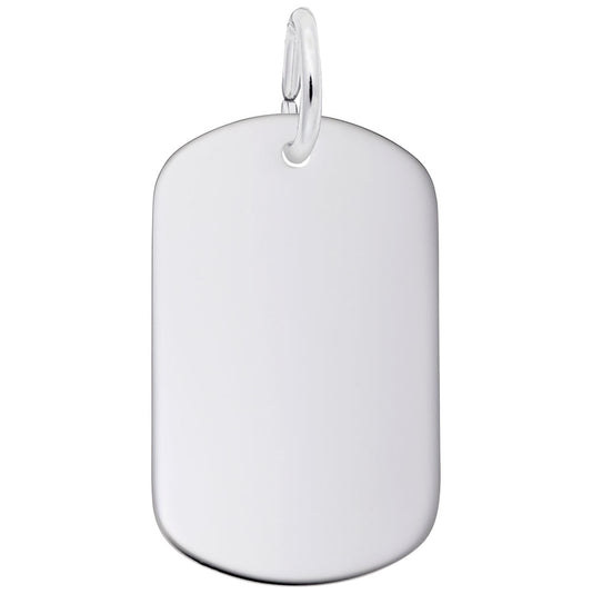 Personalized Small Dog Tag Charm - Custom Pet ID Disc Silhouette 6564