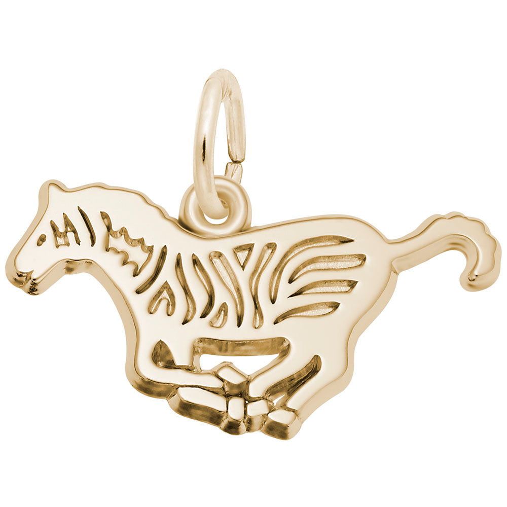 Flat Zebra Charm for Bracelets - Unique Animal Jewelry Gift 6577