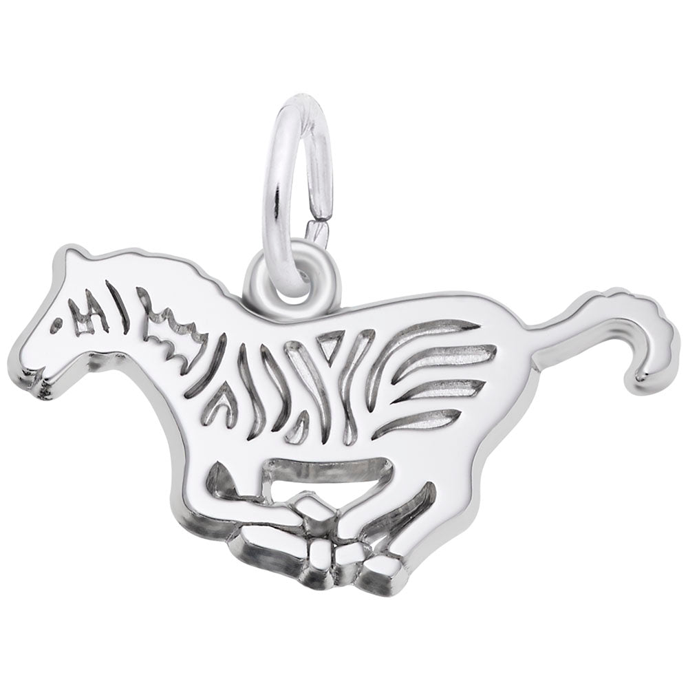 Flat Zebra Charm for Bracelets - Unique Animal Jewelry Gift 6577