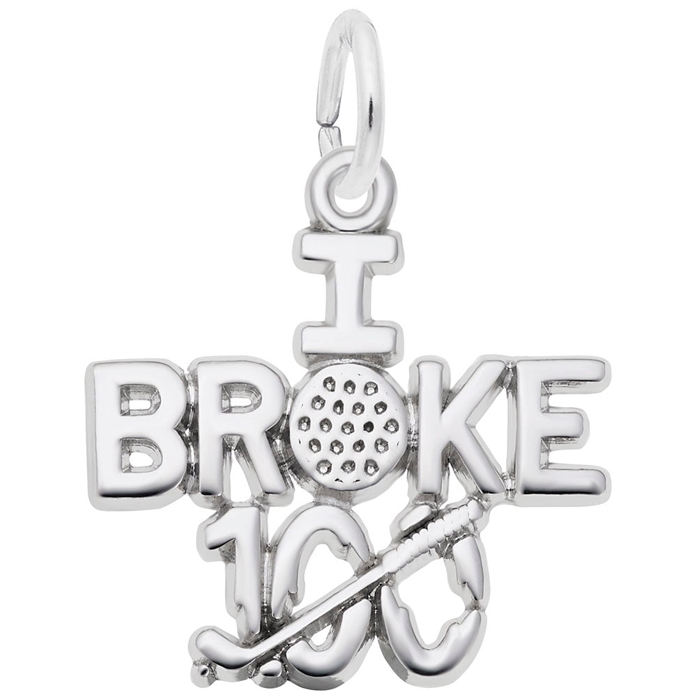 I Broke One Hundred Golf Charm - Celebrate Your Milestone 6581