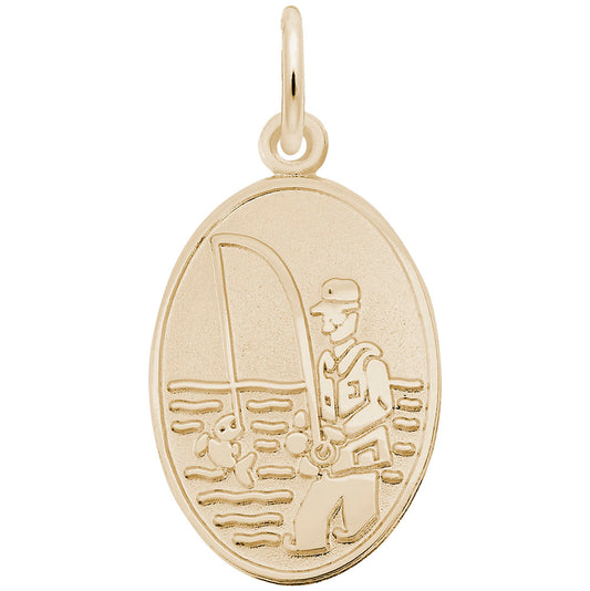 Fisherman Oval Disc Charm
