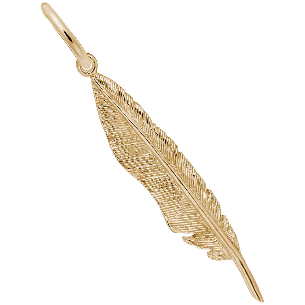 Elegant Feather Charm for Bird Lovers - Unique Animal Jewelry 6589