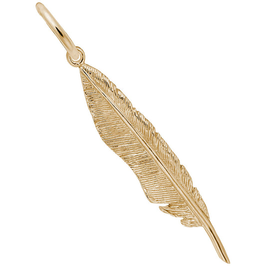 Elegant Feather Charm for Bird Lovers - Unique Animal Jewelry 6589