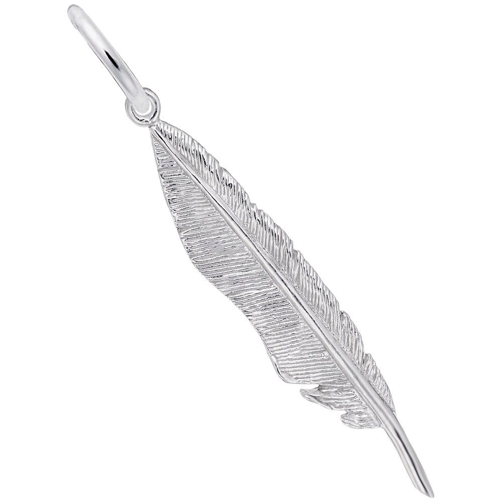 Elegant Feather Charm for Bird Lovers - Unique Animal Jewelry 6589