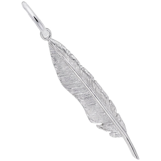 Elegant Feather Charm for Bird Lovers - Unique Animal Jewelry 6589