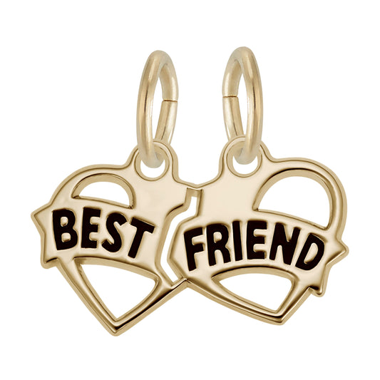 Best Friend Hearts Charm