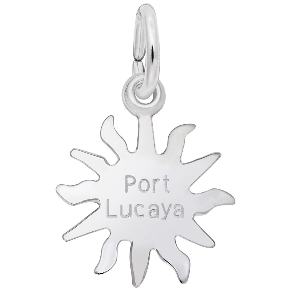 Port Lucaya Sun Small Charm - Tropical Island Travel Jewelry 6689