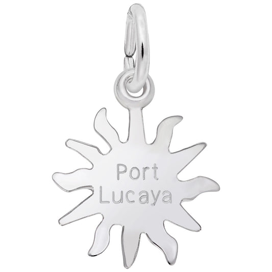 Port Lucaya Sun Small Charm - Tropical Island Travel Jewelry 6689