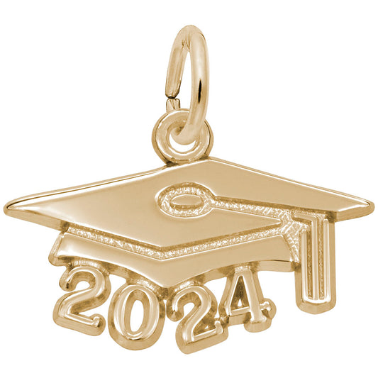 2024 Large Graduation Cap Charm - Celebrate Your Achievement 6924