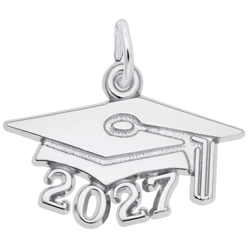 2027 Large Graduation Cap Charm - Celebrate Your Achievement 6927