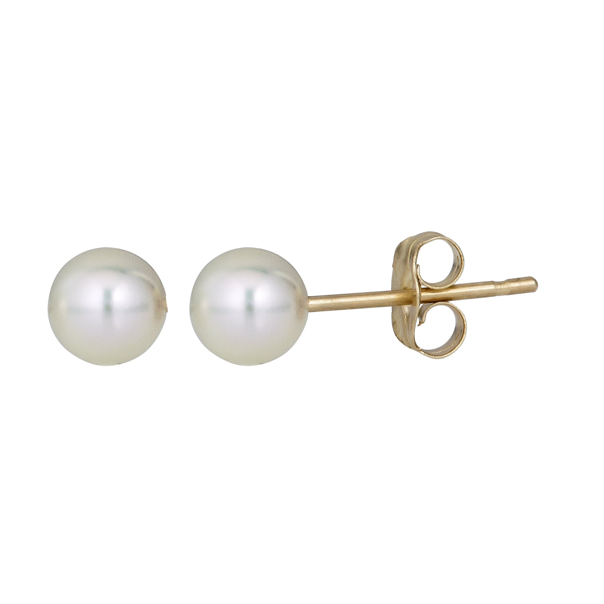 Royal Chain 14K Gold Pearl Stud Earring