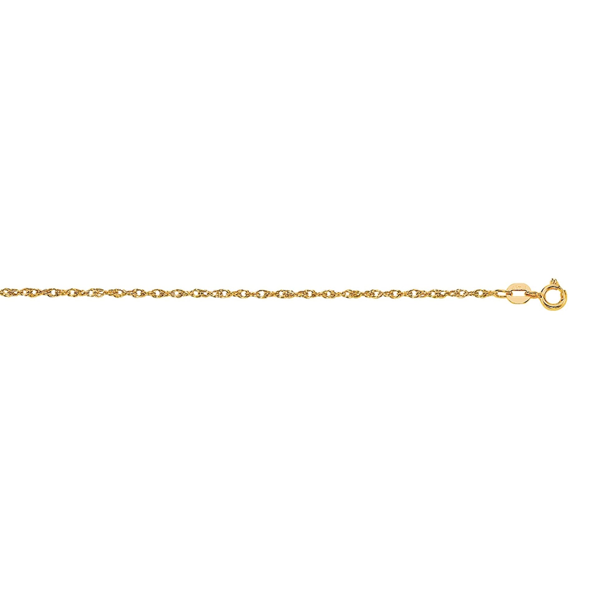 Royal Chain 14K Gold .95mm Machine Rope Chain (Carded) 6R