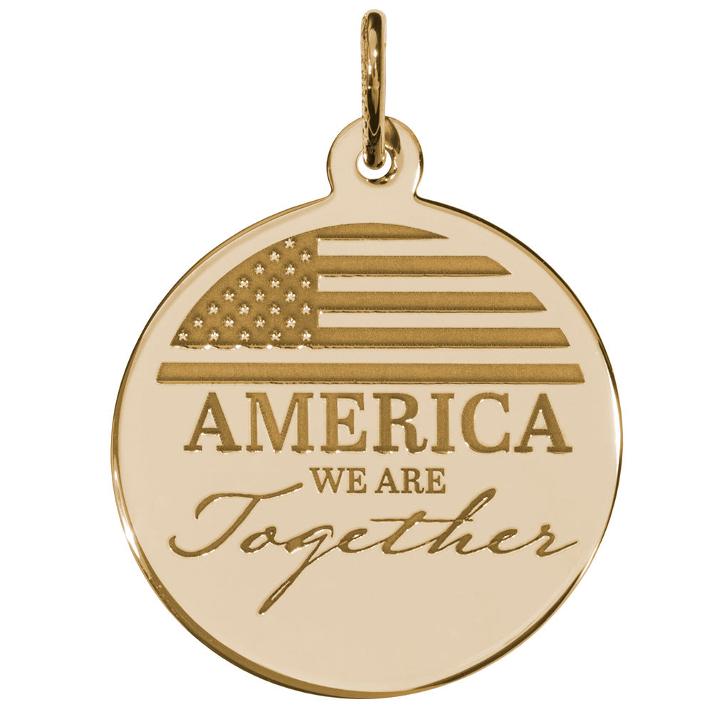 America Together Charm - Travel Flag Jewelry for Adventure Lovers 7551