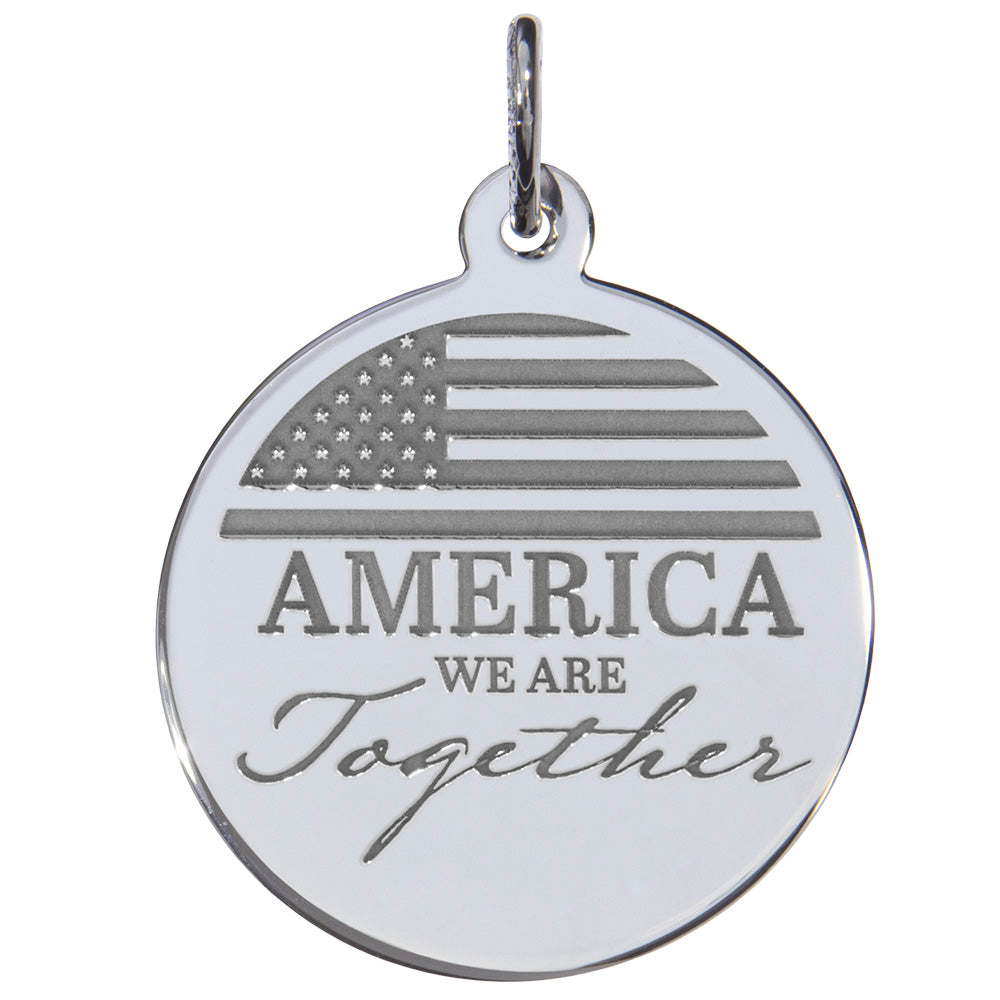America Together Charm - Travel Flag Jewelry for Adventure Lovers 7551