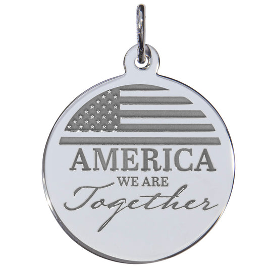 America Together Charm - Travel Flag Jewelry for Adventure Lovers 7551