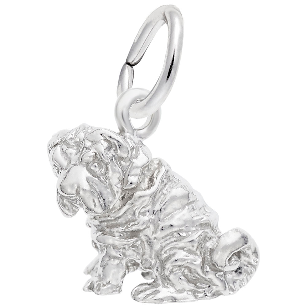 Adorable Shar Pei Dog Charm - Perfect Gift for Pet Lovers 7704