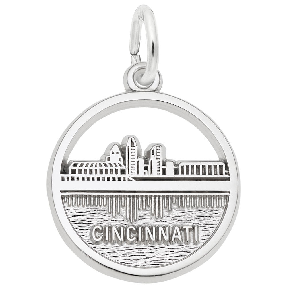 Cincinnati Skyline Charm - Travel Souvenir Jewelry for Ohio Lovers 7711
