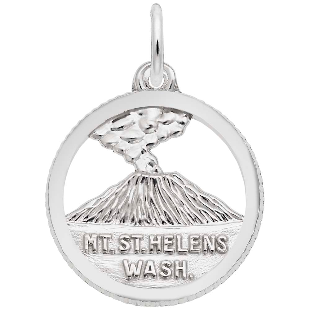 Mt. St. Helens Disc Charm - Travel Souvenir Jewelry for Adventurers 7726