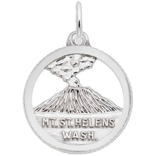 Mt. St. Helens Disc Charm - Travel Souvenir Jewelry for Adventurers 7726