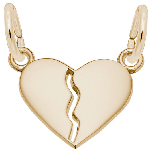 Petite Break Apart Heart Charm