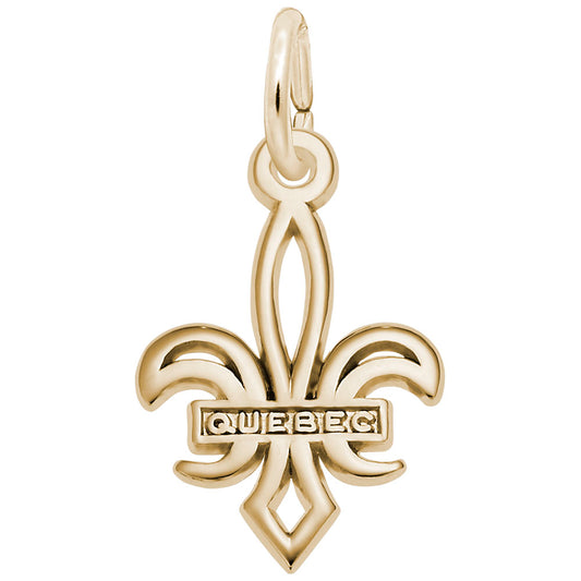 Small Quebec Fleur de Lis Charm