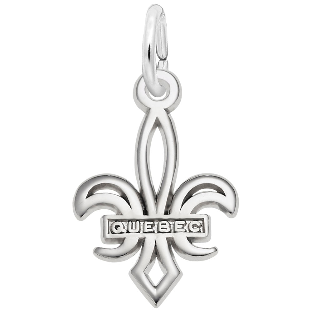 Small Quebec Fleur-de-Lis Charm - Celebrate Canadian Patriotism 7736