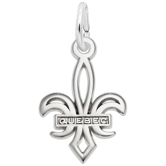 Small Quebec Fleur-de-Lis Charm - Celebrate Canadian Patriotism 7736