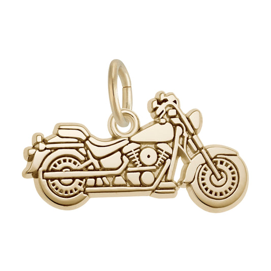 Flat Motorcycle Charm
