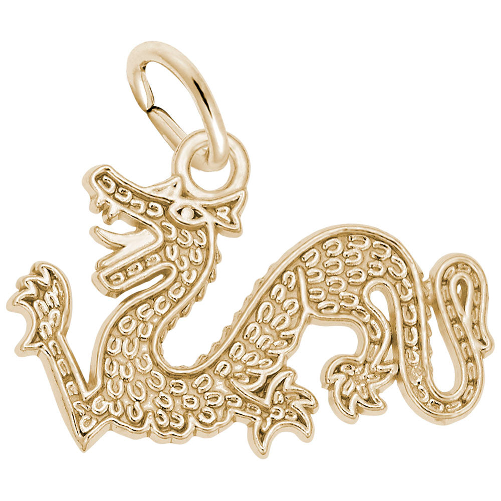 Flat Chinese Serpent Dragon Charm for Pet Lovers & Collectors 7767