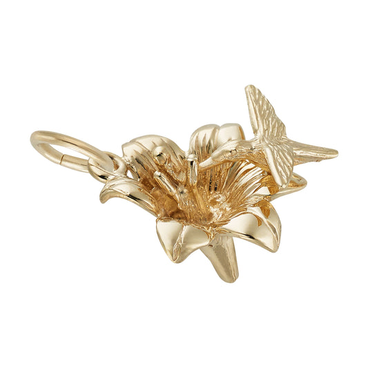 Hibiscus W/Hummingbird Charm