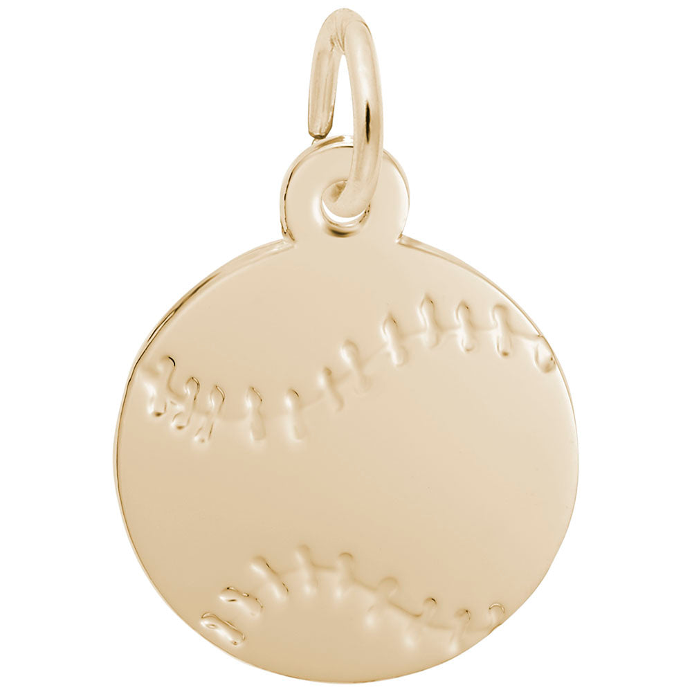 Spring Flat Baseball Charm - Perfect for Sports Jewelry Lovers 7788