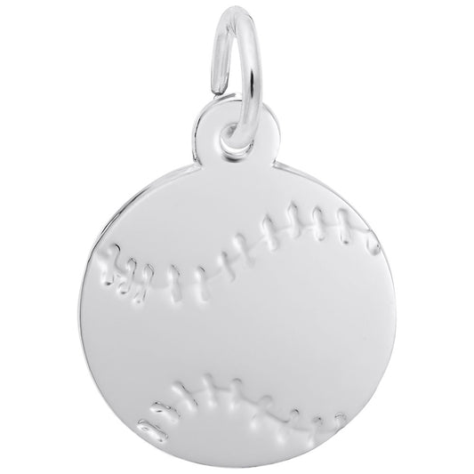 Spring Flat Baseball Charm - Perfect for Sports Jewelry Lovers 7788