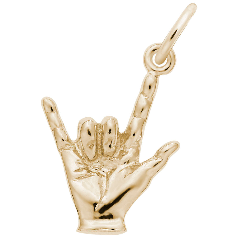 I Love You Hand Sign Charm for Weddings & Special Occasions 7794