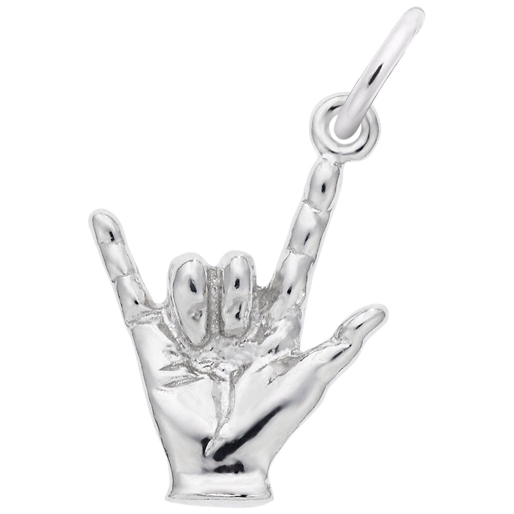 I Love You Hand Sign Charm for Weddings & Special Occasions 7794