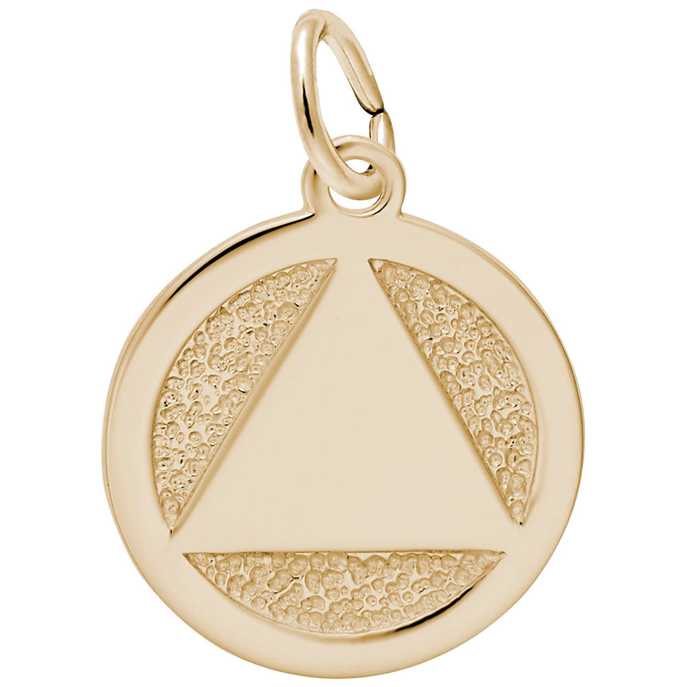 Personalized AA Symbol Charm - Custom Engraved Recovery Jewelry 7797