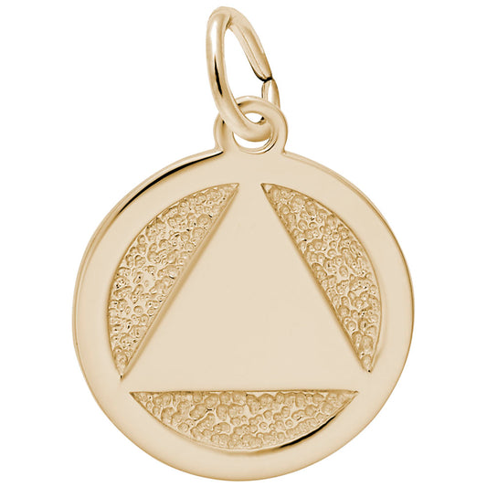 Personalized AA Symbol Charm - Custom Engraved Recovery Jewelry 7797