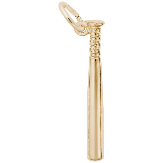 Baseball Bat Charm - Sterling Silver Sports Jewelry for Fans 7801