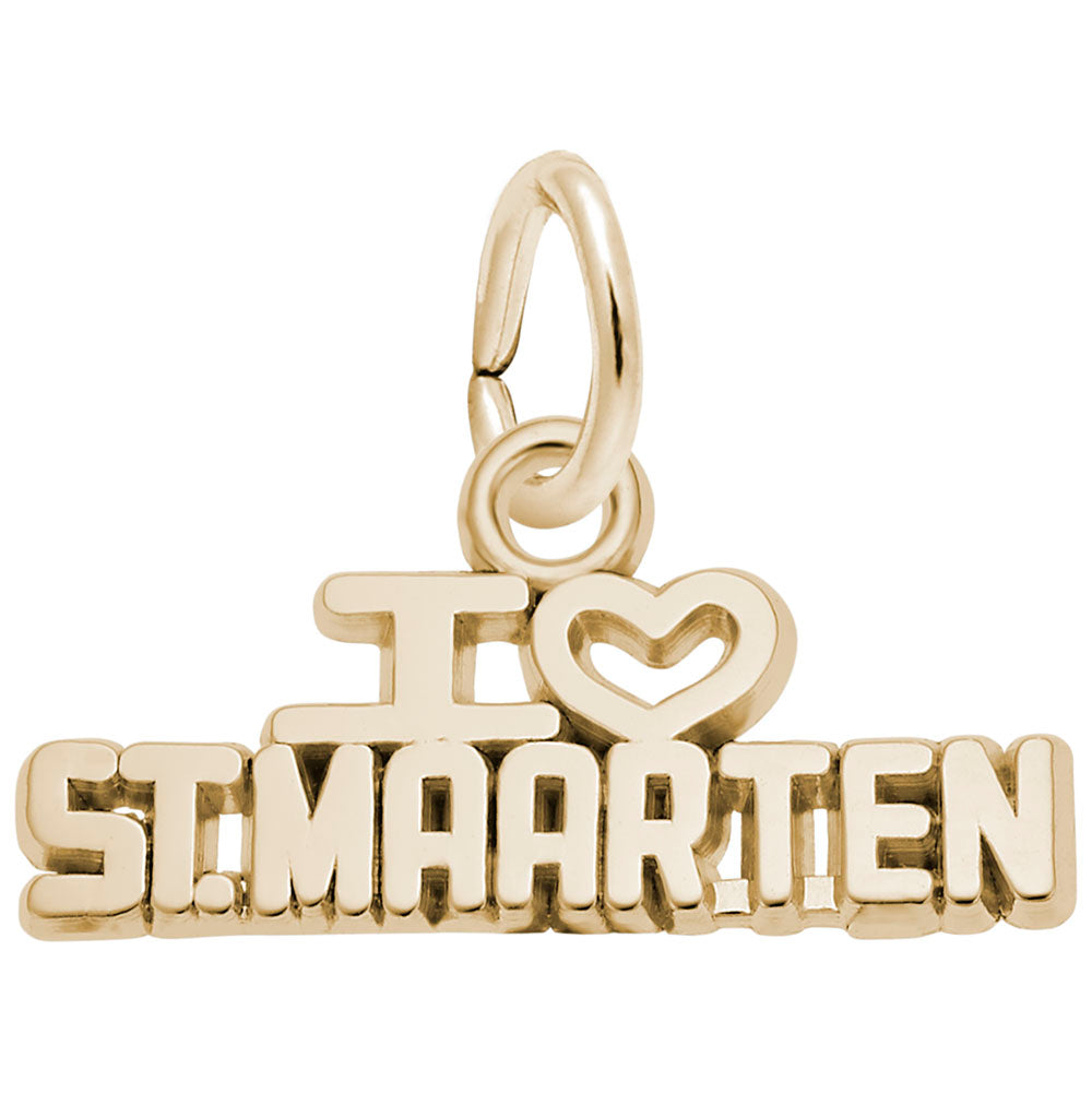 I Love St. Maarten Charm - Travel Souvenir Jewelry for Island Lovers 7809