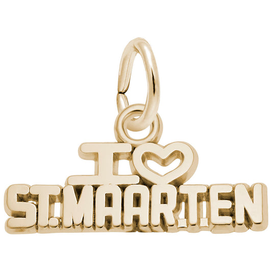 I Love St. Maarten Charm - Travel Souvenir Jewelry for Island Lovers 7809