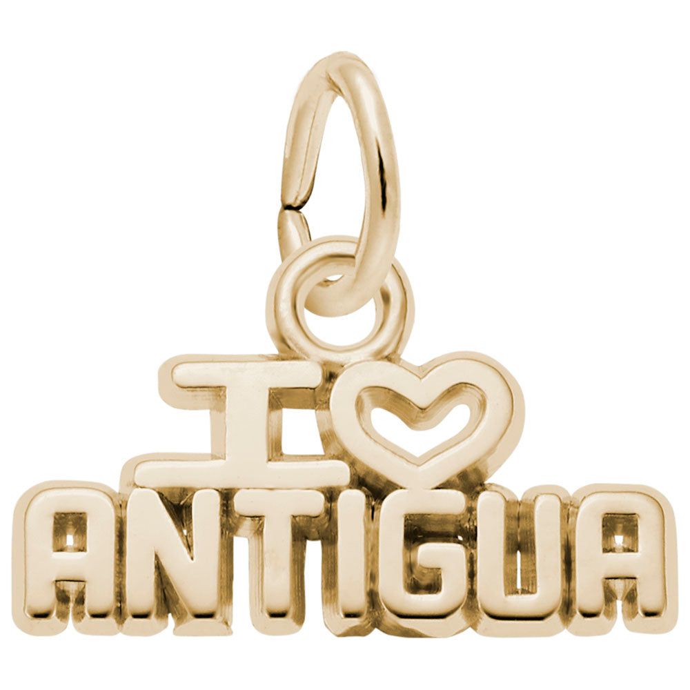 I Love Antigua Charm - Travel Souvenir Jewelry for Island Lovers 7810
