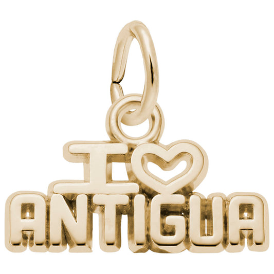 I Love Antigua Charm - Travel Souvenir Jewelry for Island Lovers 7810